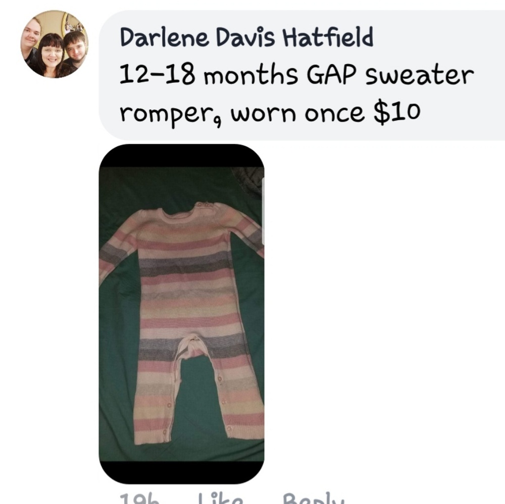 Gap 12-18m one PC sweater romper